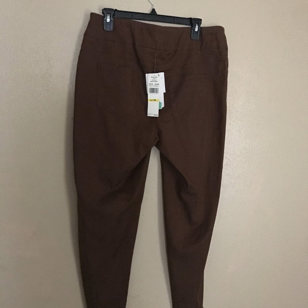 Ruby Rd. Brown Slim Straight Pants - Picture 2 of 3